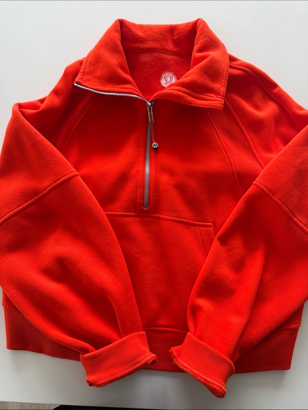 Lululemon orange Quarter-Zip Fleece Pullover